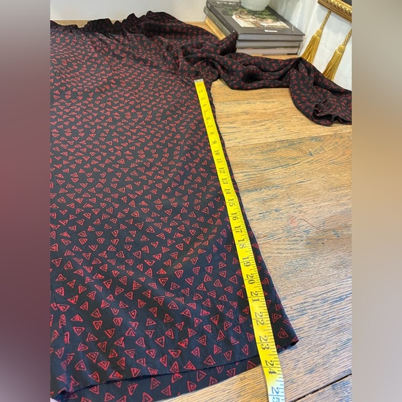 RENA ROWAN for SAVILLE STUDIO Black & Red Print Pants - Size 12 (Run Large) - Picture 7 of 9